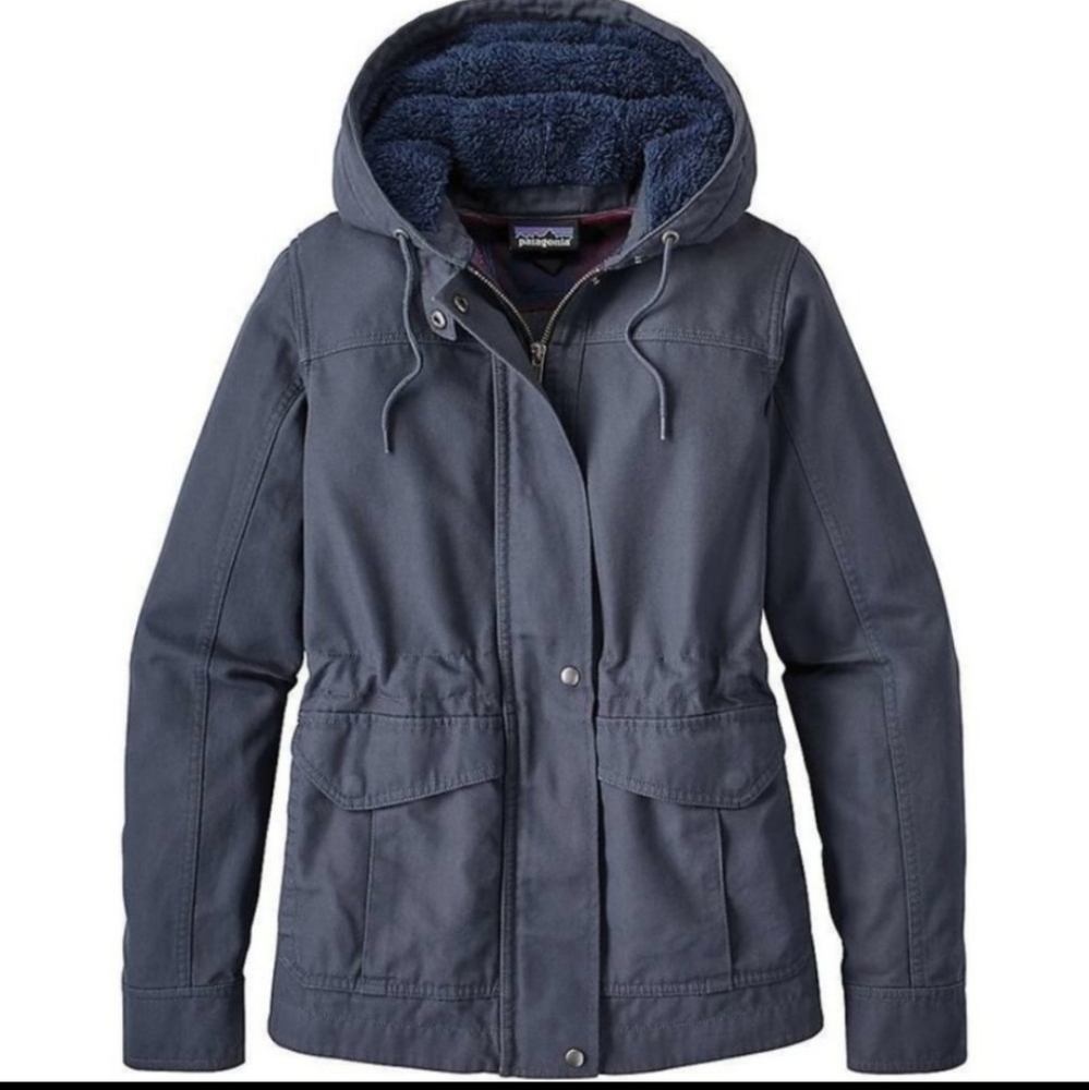 Patagonia Women's Insulated Prairie Dawn Parka Smolder Blue Size Medium